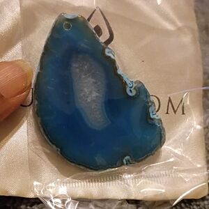 Blue Agate Pendant Necklace